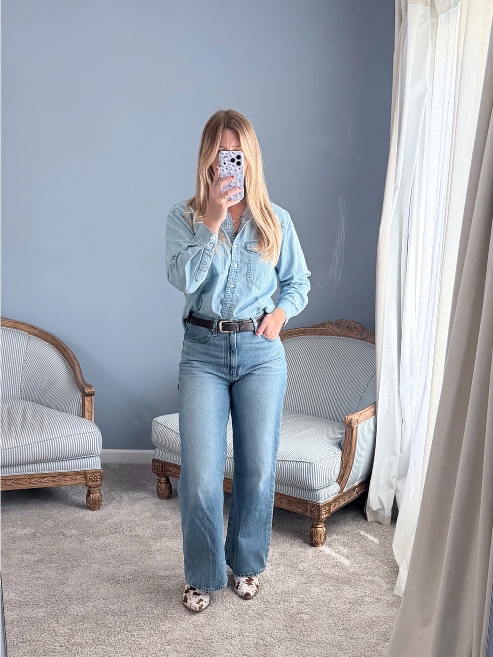 Banana Republic Factory Denim Western Button-Down